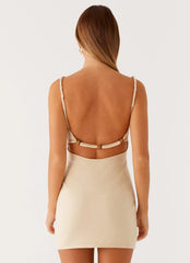 Elaina Knit Mini Dress - Oatmeal