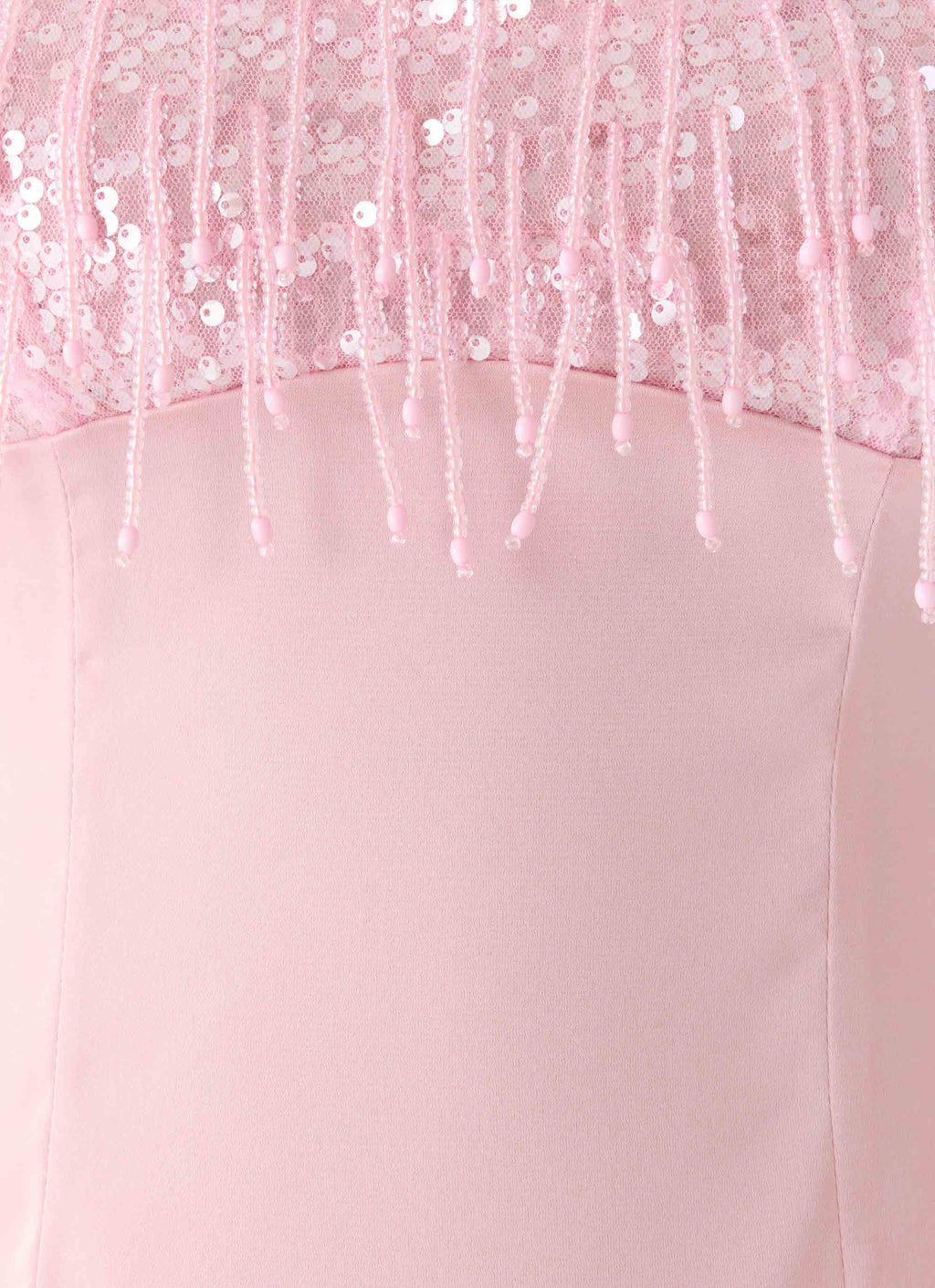 Siren Sequin Beaded Mini Dress - Pink