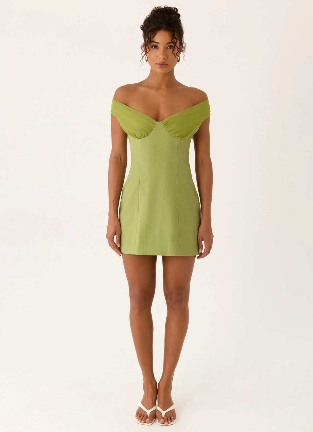 Caterina Mini Dress - Fern Green