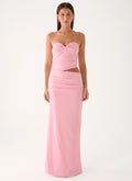 Carella Strapless Maxi Dress - Pink