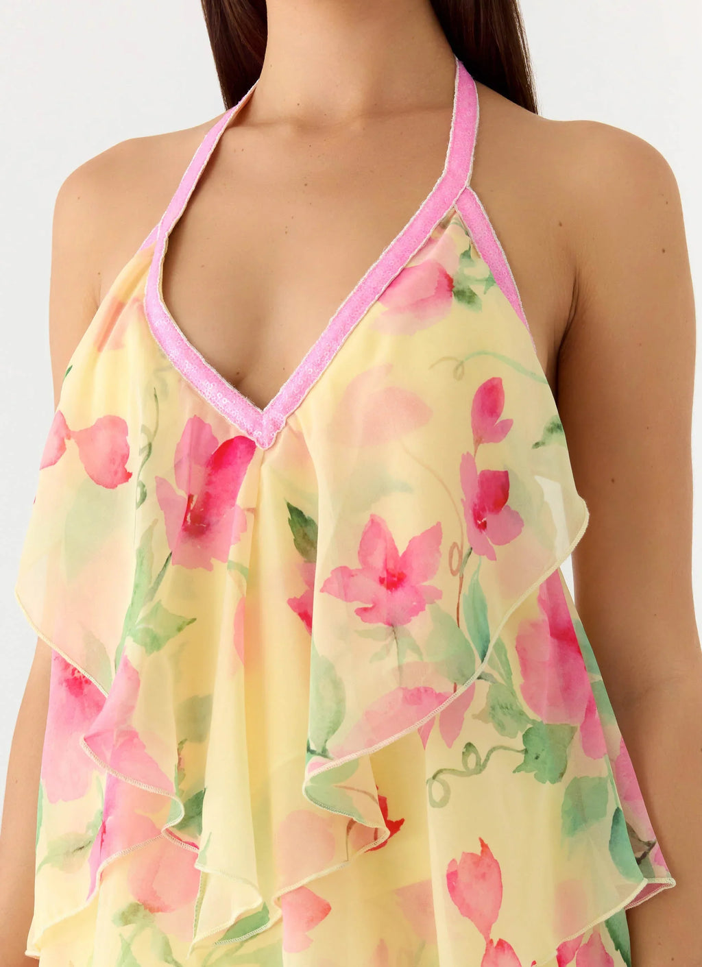 Strawberry Mimosa Maxi Dress - Lemon Soleil