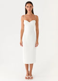 Asling Bustier Midi Dress - White