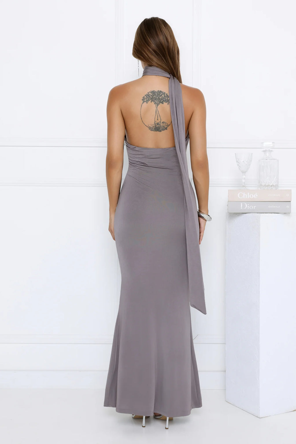 Main Sight Maxi Dress Charcoal