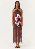 Niahvette Halter Midaxi Dress - Velvet Bloom
