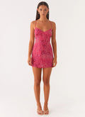 Vietta Sequin Cami Mini Dress - Fuchsia