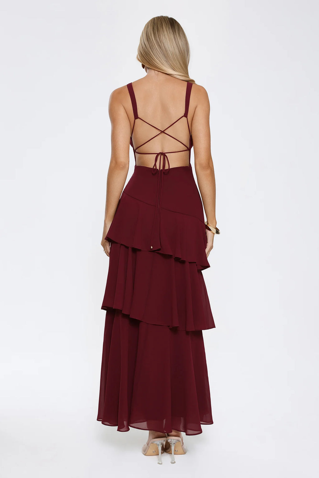 Happy Vibes Maxi Dress Wine