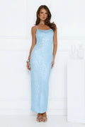 The Shine Collective Sequin Maxi Dress Blue