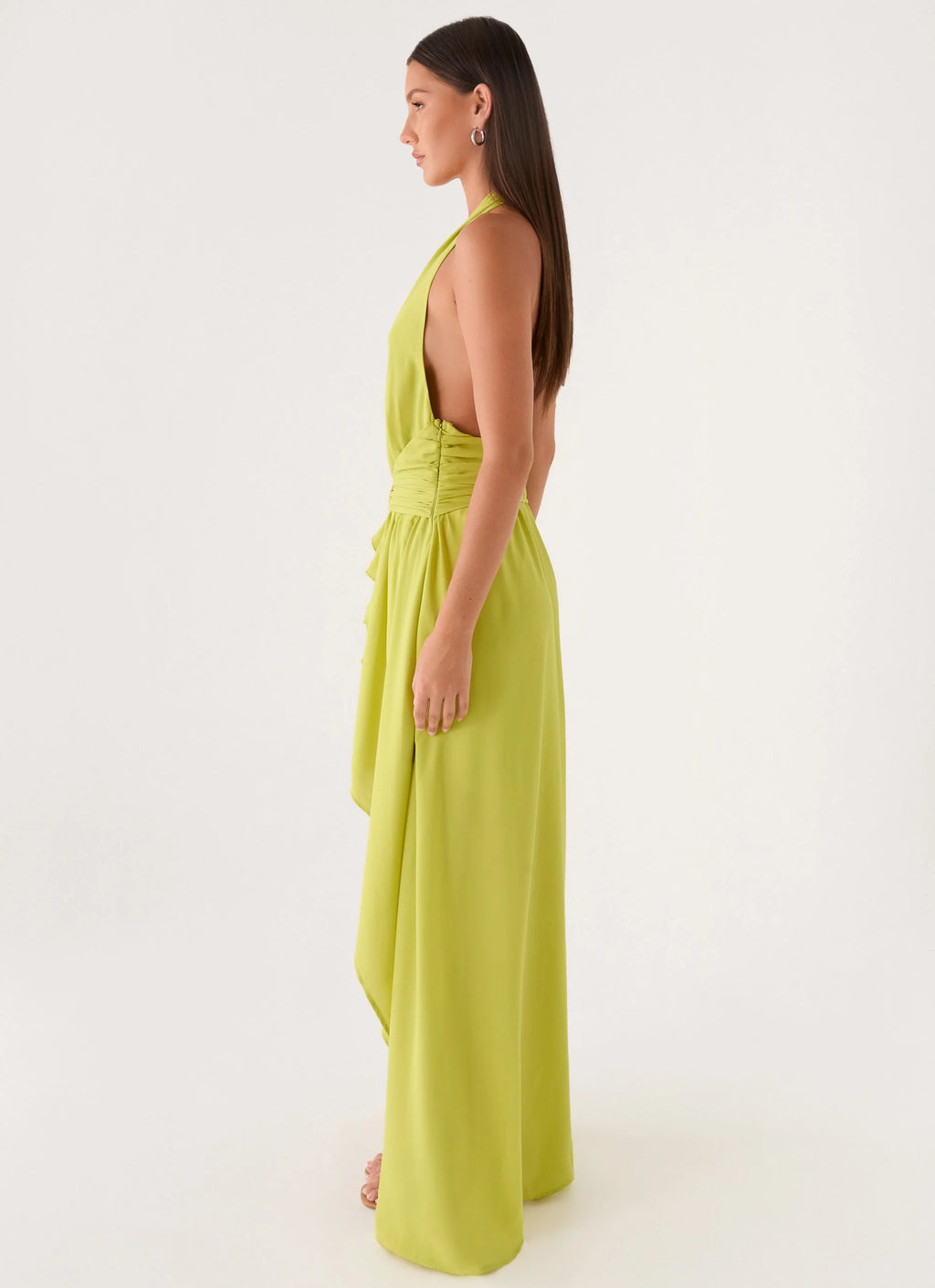 Sinead Halter Maxi Dress - Lime