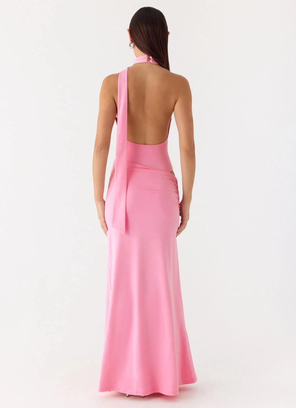 On My Way Bodysuit Maxi Dress - Pink