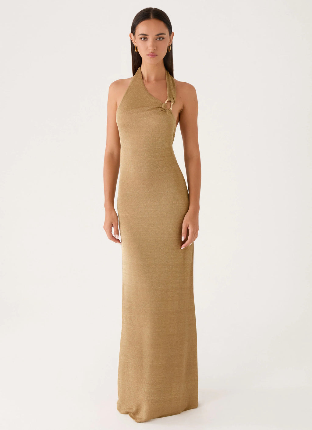 Cassira Shimmer Maxi Dress - Shimmer Gold