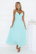 Gilded Whisper Maxi Dress Blue