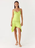 Queen Card Mini Dress - Lime