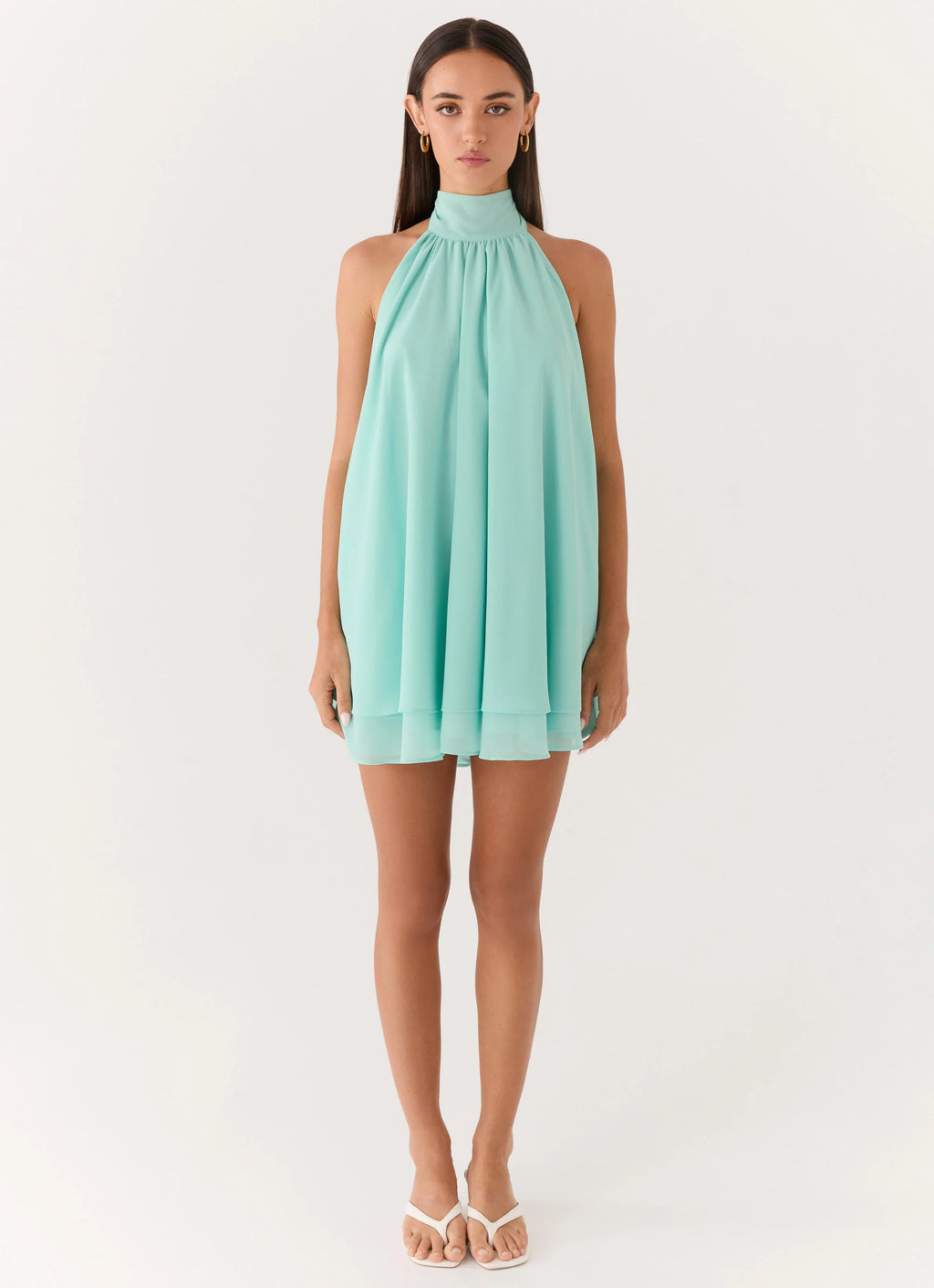 Lyrah Halter Mini Dress - Mint
