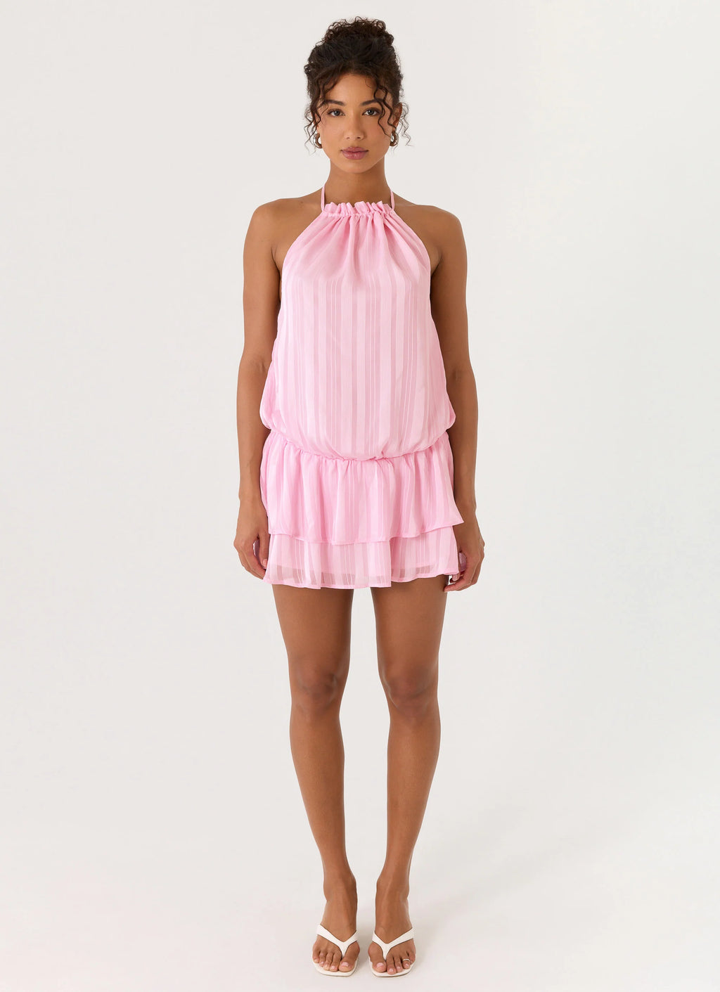 Parade Halter Mini Dress - Pink