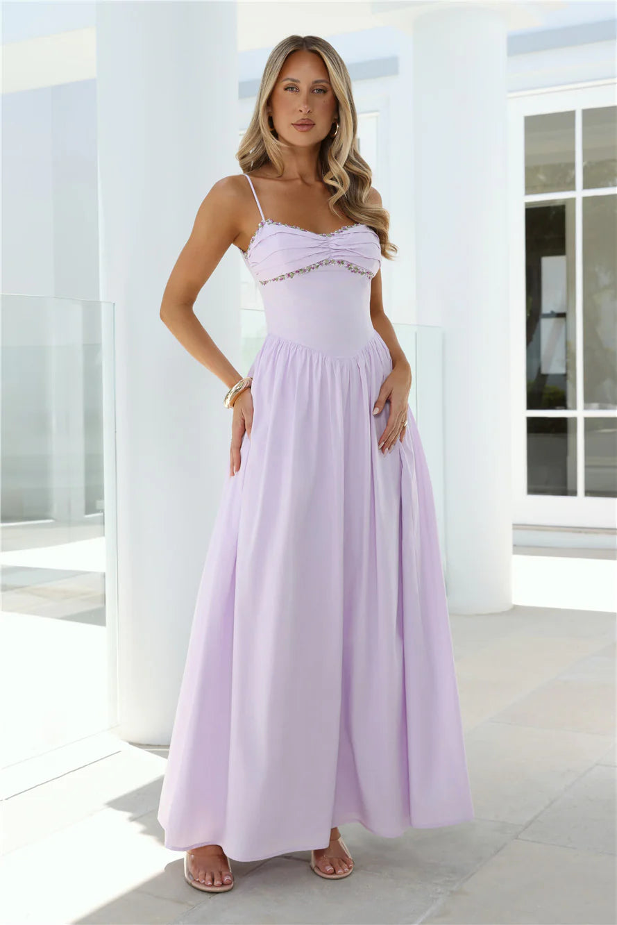 Happy Is Pretty Maxi Dress Lavender